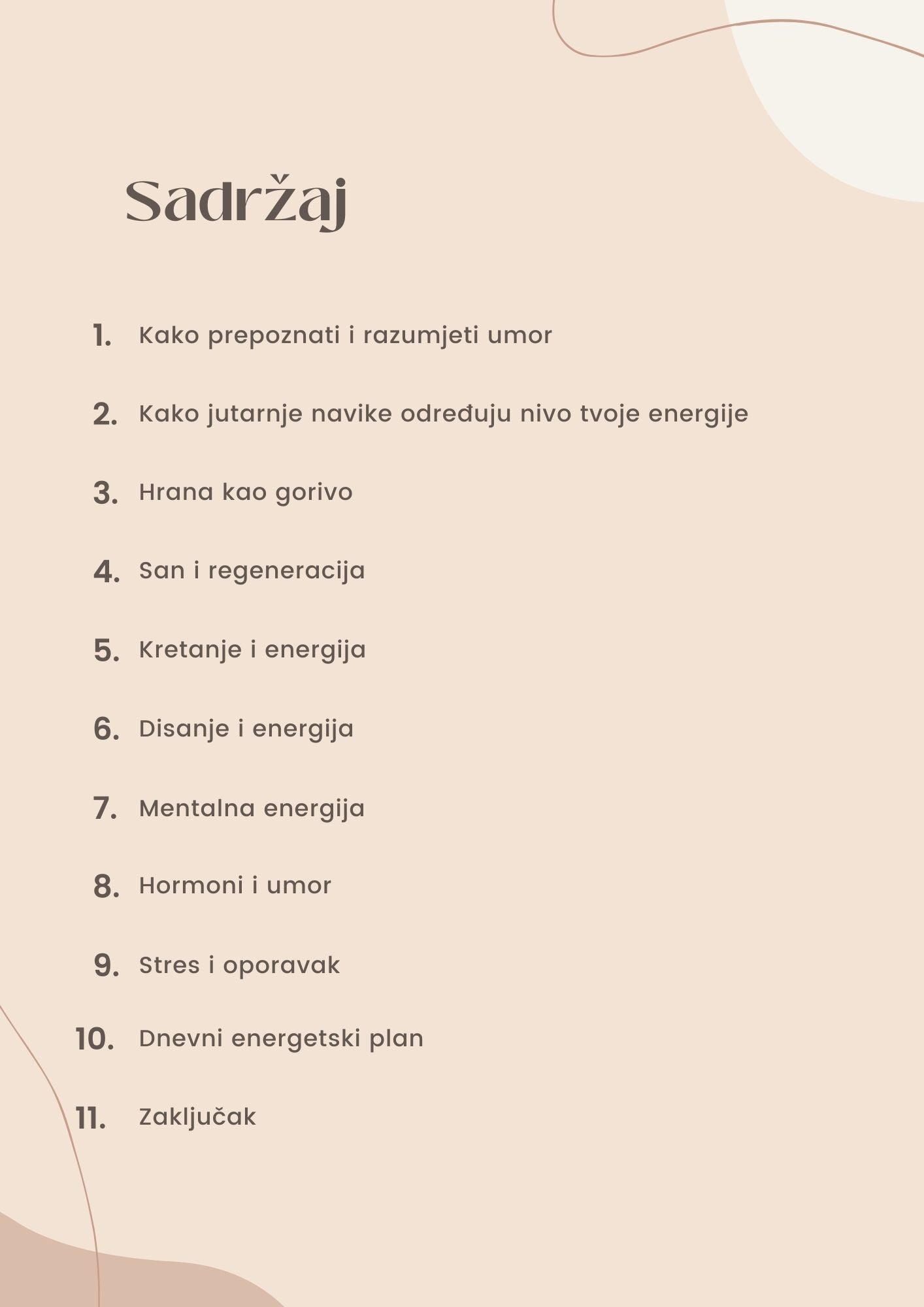 Od umora do energije