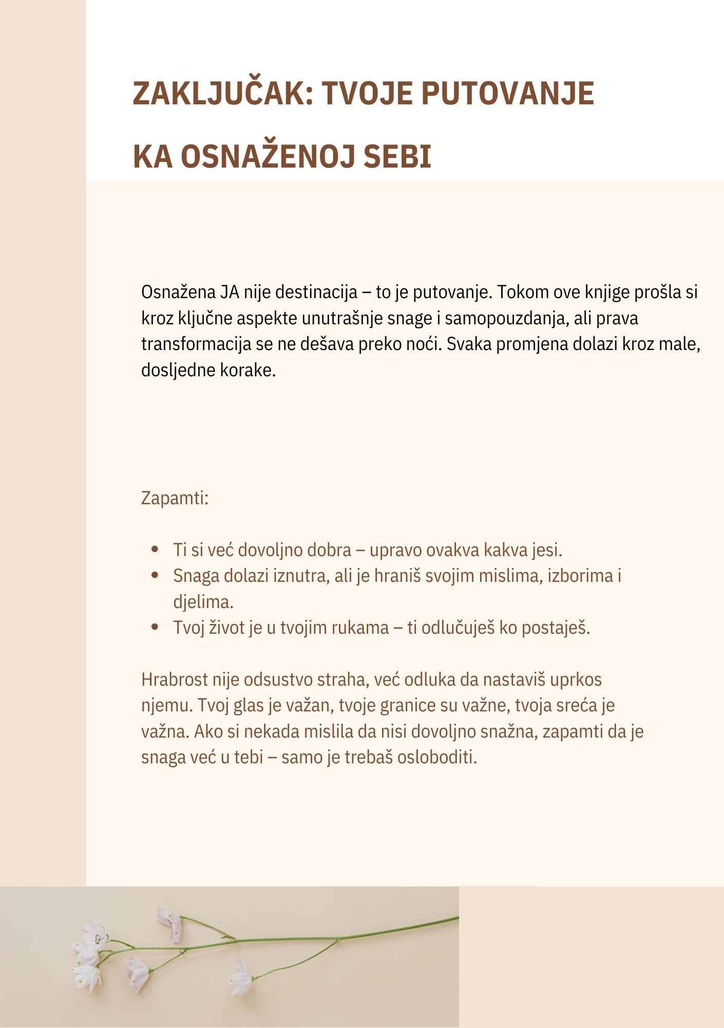 Osnažena Ja- Tvoje pravo, a ne privilegija
