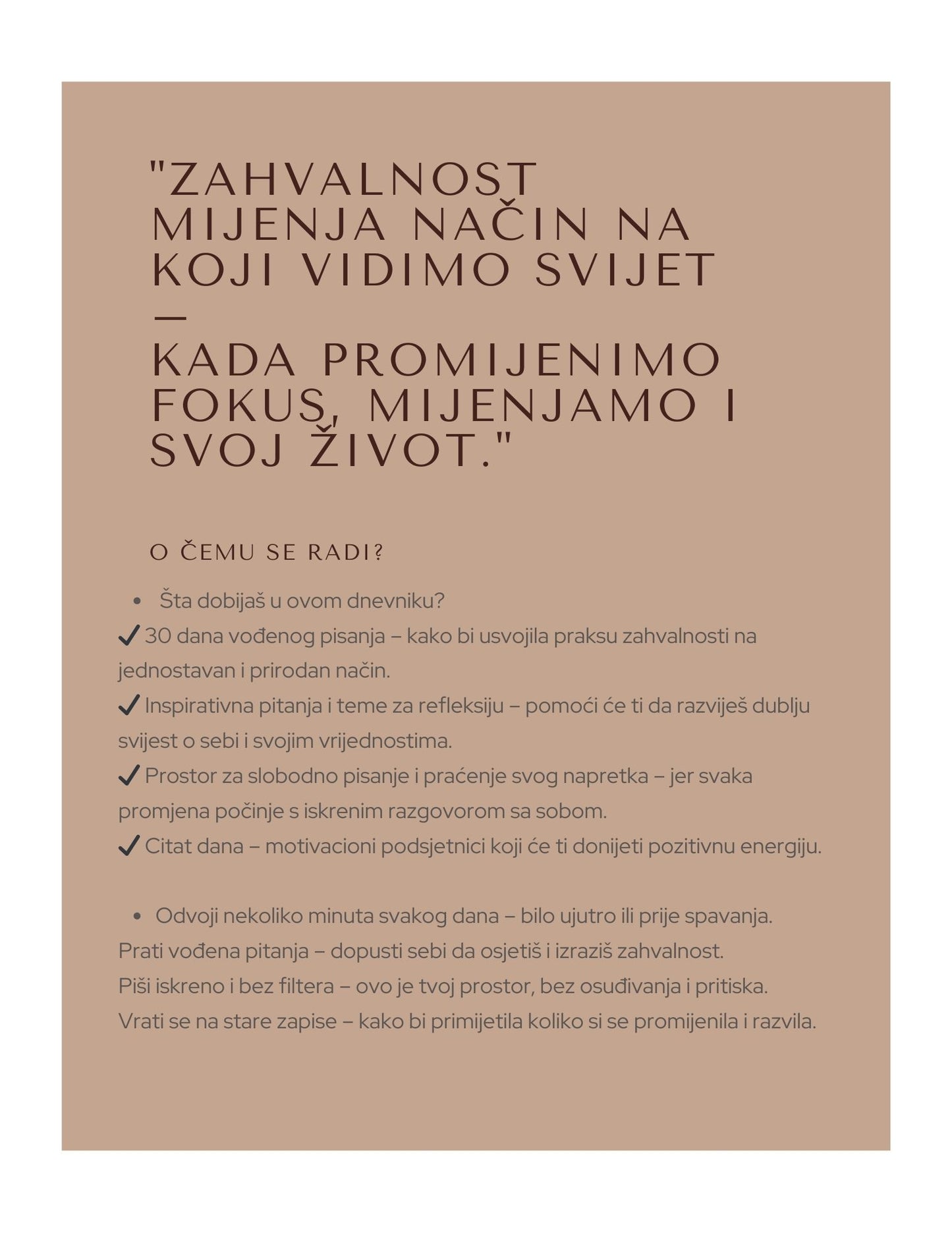 Dnevnik zahvalnosti i rasta